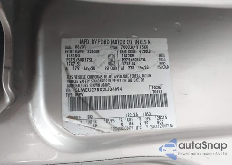 2002 Lincoln Navigator из США, поврежденный, VIN 5LMEU27RX2LJ04094